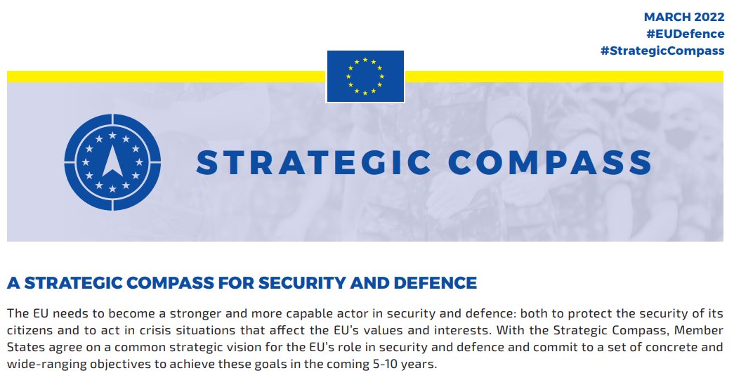 As someone who studied quite a few EU strategy documents in my (now quite distant) academic life, I am pleasantly surprised how tangible and action-oriented the pledges of the #StrategicCompass are. A short thread: 1/x