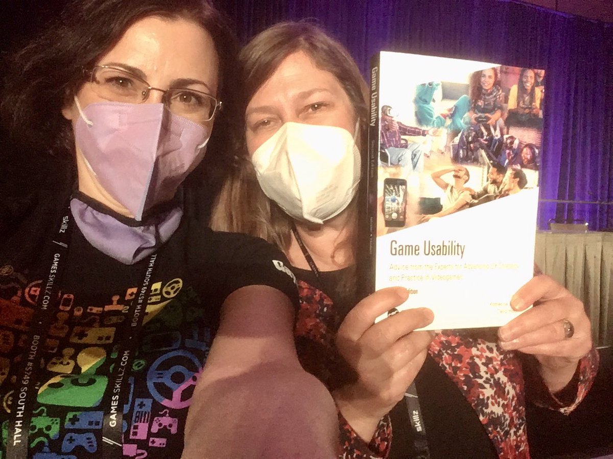 CeliaHodent's tweet photo. Katherine &amp; I were finally able to hold the new #GameUsability book in our hands yesterday. It’s real! 🤪
It was quite a roller coaster for 2 yrs &amp; I’m glad it’s finally out. Grateful for all the ~50 contributors (&amp; I wish we could have included more).
I hope y’all will like it! https://t.co/FsaF70XeRC