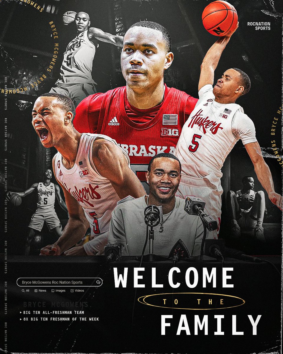 RocNationSports's tweet photo. Welcome to the Family, @BryceMcgowens5!

💎 Big Ten All-Freshman Team
💎 8x Big Ten Freshman of the Week https://t.co/u7NJxDjzWM