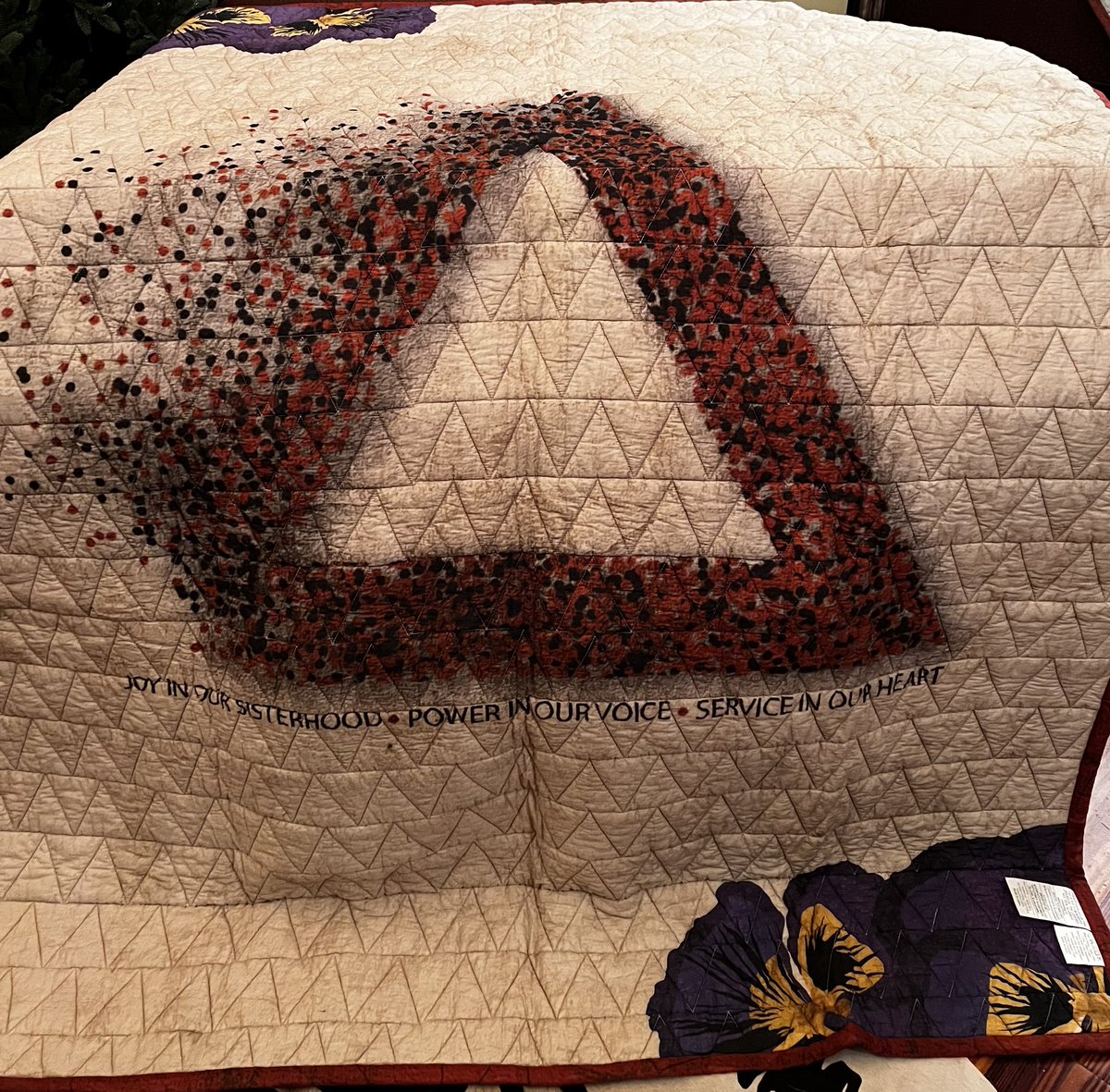 ericajosephdoc's tweet photo. @kimalexisnewton @dstinc1913 @DSTBev26
My keepsake quilt, commissioned by Soror Beverly Smith, 26th National President, of Delta Sigma Theta Sorority, Inc. is beautiful! ❤️ https://t.co/s9PsiUBVag
