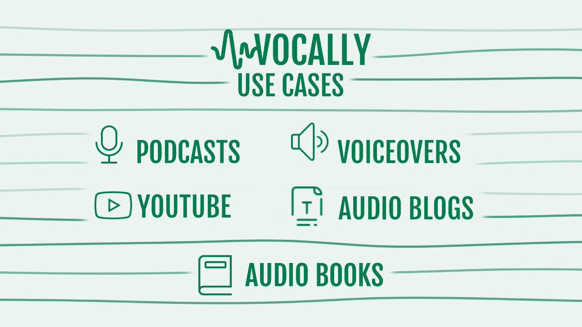 mtaimoorhas's tweet photo. 👉 @vocallyto is best for the use cases mentioned below.
#podcast #voiceover #YouTube #audiobook #audioblogs #audiobooks https://t.co/1xGJQVRvdK