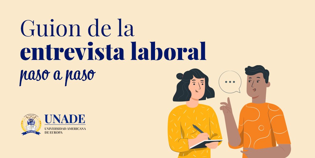 UNADE_mx's tweet photo. ¿Desea saber cómo realizan los responsables de #RRHH una entrevista laboral? 📝📨 En primer lugar, realizan un #guion de la #entrevista para organizarla y definir los objetivos. 💻💼 Siga leyendo si quiere aprender más sobre RRHH.  
👉https://t.co/lhTHf0VpoB https://t.co/IRErhTftEi