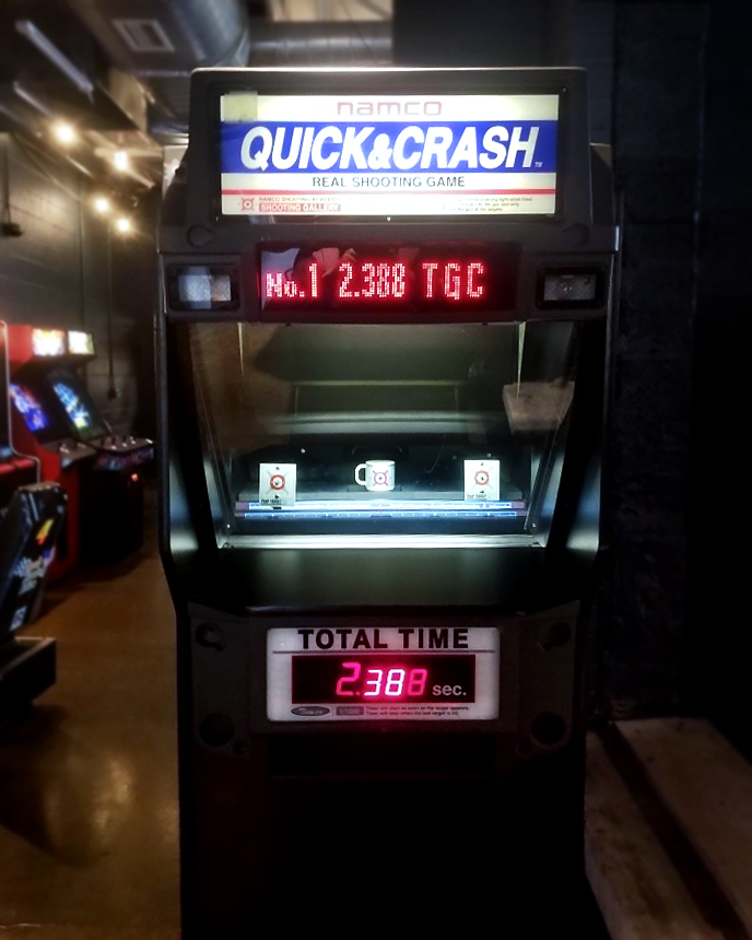 barcadedetroit's tweet photo. Our new Quick & Crash high score came in 0.002 seconds faster—er quicker—than the last one! Congrats to our bartender Tyler!! #Barcade #PewPew #QuickAndCrash #HighScore #Arcade https://t.co/E0UwlT4etM