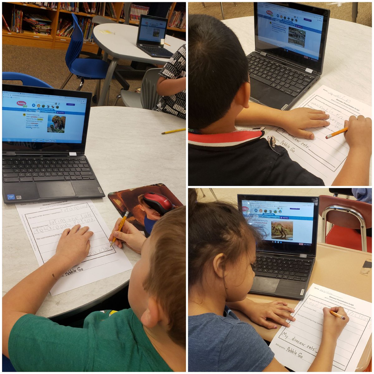 SeidlSTEAMspace's tweet photo. First grade has been conducting roaring research on #dinosaurs! I've been blown away by their hard work!
#mediaskills #Researchprojects #knowledgeconstructors https://t.co/p57rwhxiLr