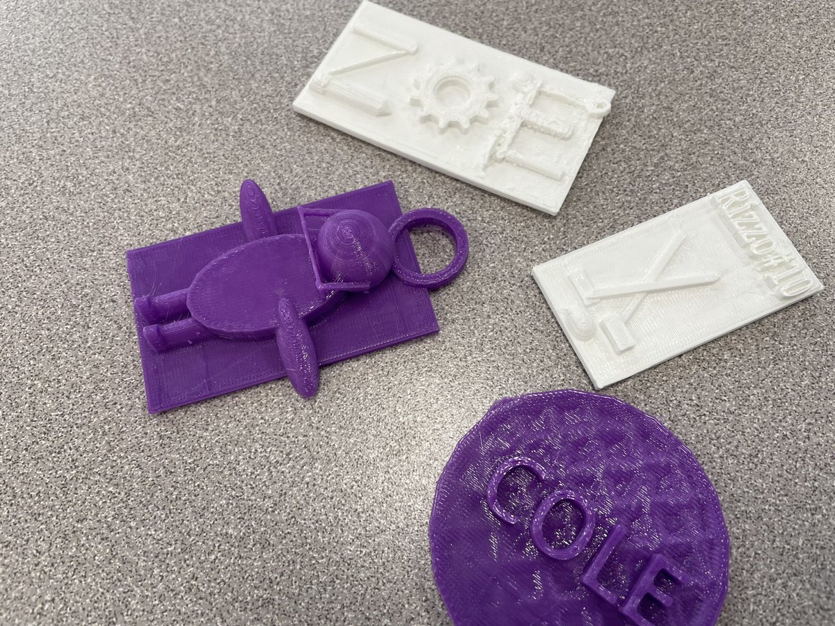 it is fun to see these fifth grade 3D printing projects come to life! Creating objects that are fun but also comply with restraints takes skill and patience. <a href="/CenterGroveES/">Center Grove</a> <a href="/RandolphSchools/">Randolph Schools</a>