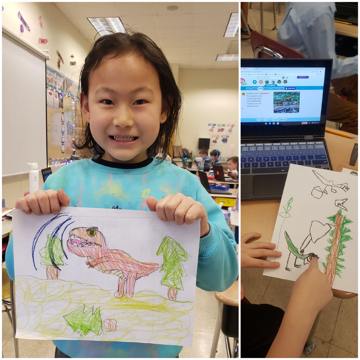 SeidlSTEAMspace's tweet photo. First grade has been conducting roaring research on #dinosaurs! I've been blown away by their hard work!
#mediaskills #Researchprojects #knowledgeconstructors https://t.co/p57rwhxiLr