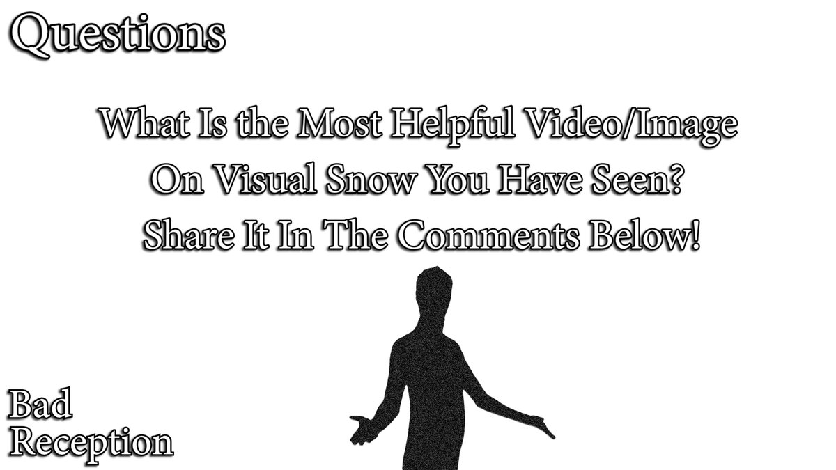 reception_bad's tweet photo. Hi everyone! It's time for another question! Please share in the comments below and let's discuss! I hope you've all been doing well! 😊

#visualsnow #visualsnowsyndrome #visualsnowawareness #visualsnowsupport #visualsnowcommunity #neurological #raredisorder #static #snow #eyes https://t.co/P4xeiGoFFH