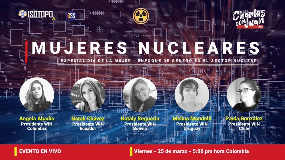 WIN_bol's tweet photo. ISOTOPO en conmemoración al #8M2022 organiza un Episodio de "Charlas Con Juan" con diferentes representantes de Capítulos de #latinoamerica de @WiNglobal. Inscríbete: https://t.co/JK54MZrNRp @ARCALorg #mujeresenciencia https://t.co/fcSWv6ru2V