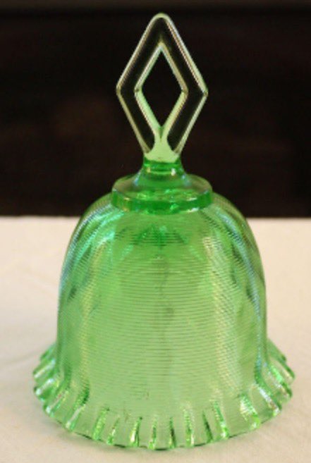 emmasattic98's tweet photo. Vintage Fenton Threaded Diamond-Optic With Diamond Handle Bell by EmmasAtticTreasures https://t.co/MK5VrpJMjd via @Etsy #SpringtimeGreen #Fenton #Bell #Glass #ThreadedDiamondOptic https://t.co/SRne8qlxmI