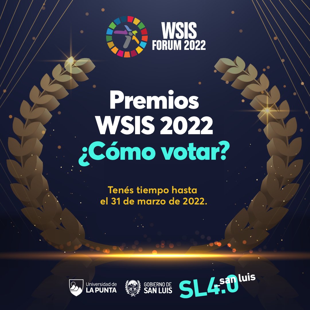 ULPSanLuis's tweet photo. #WSIS 🏆
Apoyá a las iniciativas puntanas, nominadas a los WSIS Prizes.
¡Enterate cómo votar en las imágenes!
Link de votación 👉🏻 https://t.co/f0FQ8jiKkN
#ULPVirtual
@WSISprocess https://t.co/PPjHCCtT7Y
