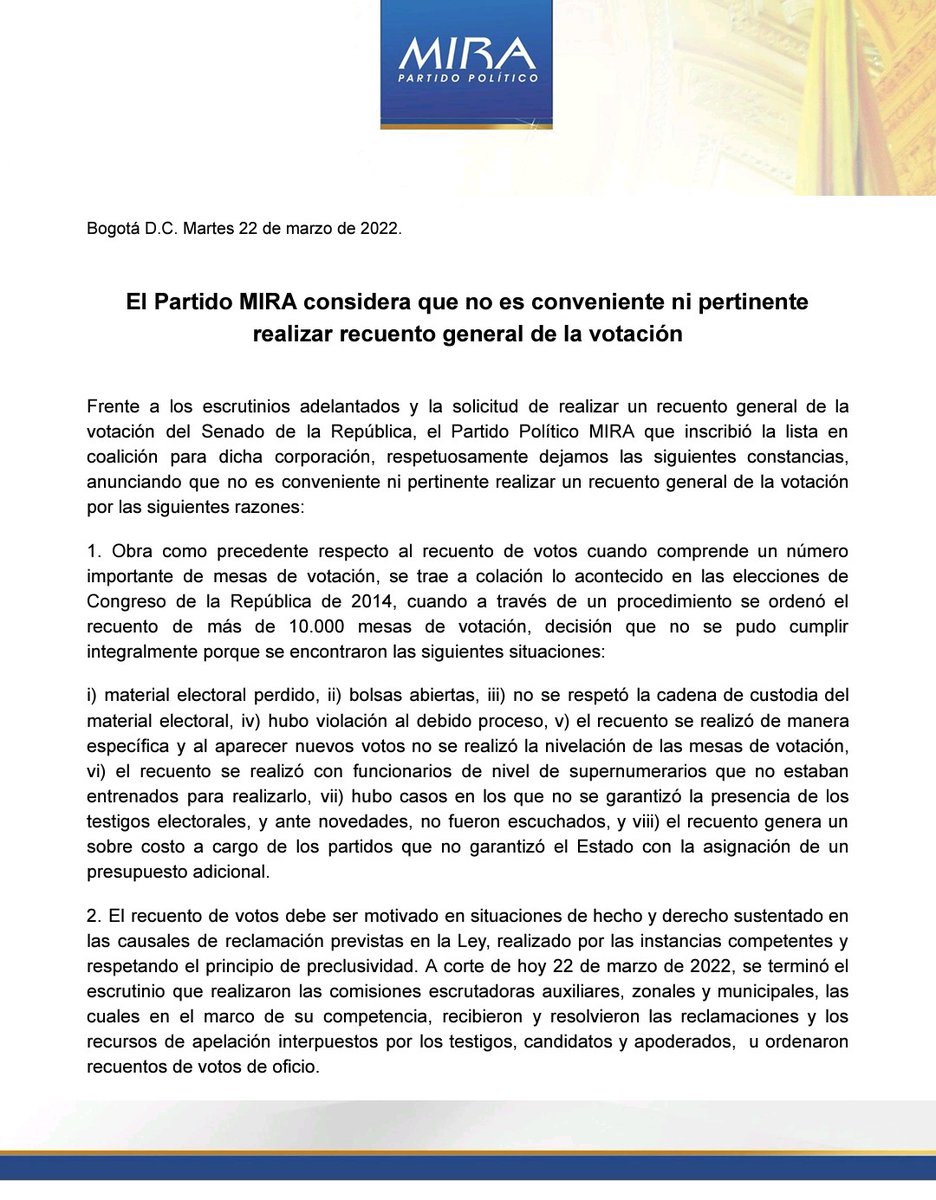 Partido MIRA tweet media