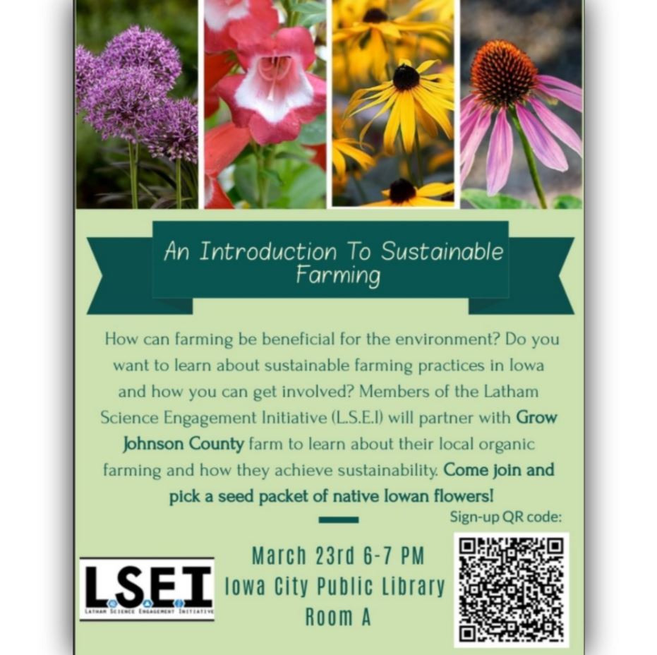 stemosphere's tweet image. Join us tomorrow for "An Introduction to Sustainable Farming" and get a free seed packet! Sign up now ✅✨