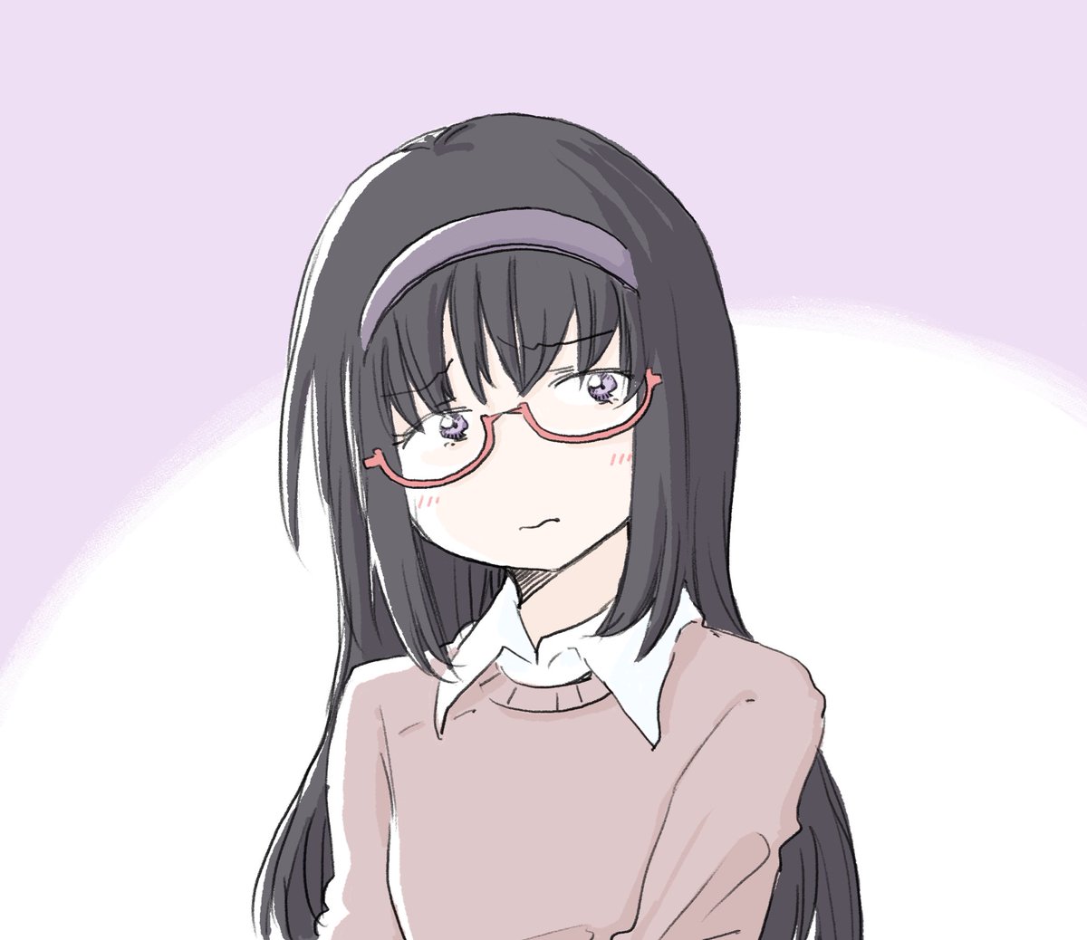 暁美ほむら 「めがほむちゃん 」|たこぱいそん/もう恐50 F-43のイラスト