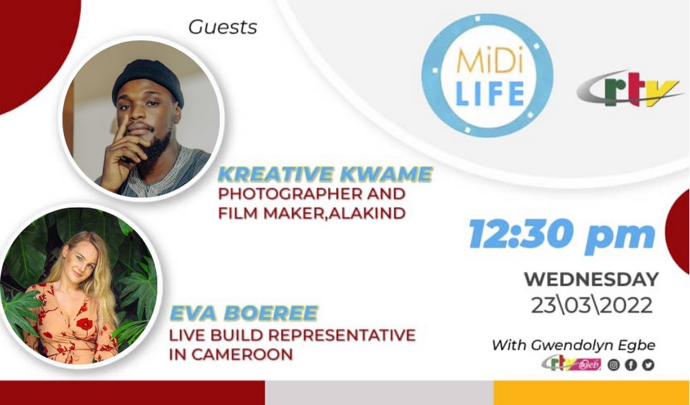 sirkwame_'s tweet photo. We’ll be live on the CRTV to share more on the We’re All Liquid Art Exhibition that will raise funds for 700+ school children in Debundscha.

MiDi LIFE Show, Wednesday 23, 12:30pm with Gwendolyne Egbe https://t.co/GskKRQCyge