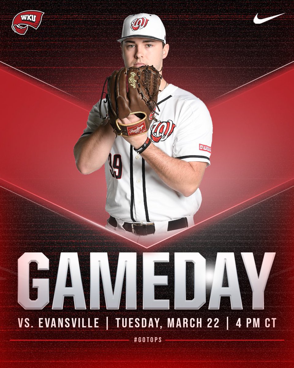 ⚾️ 𝙂𝘼𝙈𝙀𝘿𝘼𝙔 ⚾️

🕰: 4 PM CT
📍: Bowling Green, Ky.
🏟: Nick Denes Field 
🆚: Evansville 
📻: ESPNKY 102.7
🎙: goto.ps/WKUBaseVN
📊: goto.ps/WKUBaseStats
💻: goto.ps/HSSNonFacebook

#GoTops