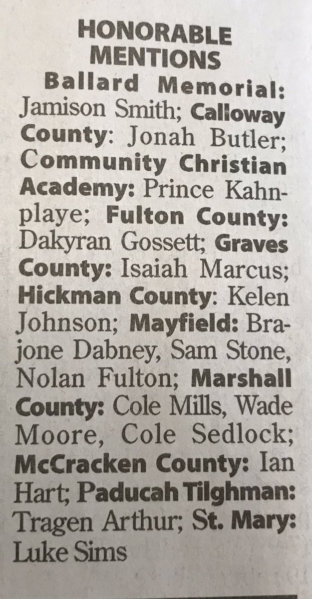 CallowayBoysBB's tweet photo. Congratulations Sr. @matthewray334 and Fr. @Eli_Finley_G on being selected to the 2022 @PaducahSunNews All- Purchase Team and Fr. Jonah Butler for Honorable Mention. @Region1Sports @PrepHoopsKY @KY_PrepReport https://t.co/weepN7RdJy