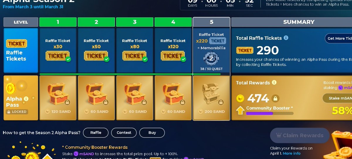 KGanzeee's tweet photo. @TheSandboxGame I just participated in the daily #SandboxAlphaS2Contest for a chance to earn up to 1,000 $SAND! Starting March 22 - Ticket Day. Check out my screenshot below!
👇 #SandboxAlphaS2 https://t.co/ZqfG3ZgthZ