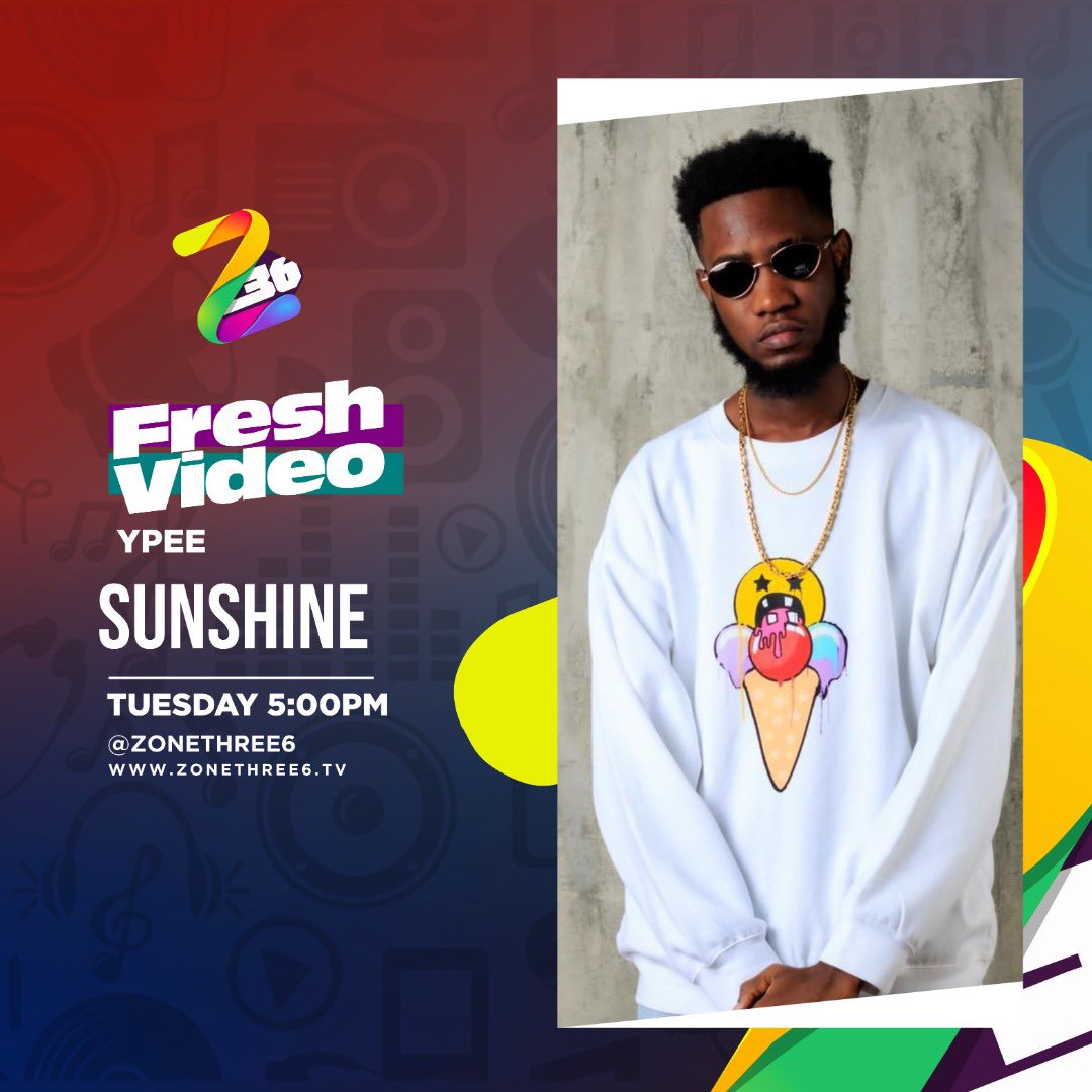 zonethree6's tweet photo. #ZT6Fresh || Tune in to #Zonethree6 and Watch @ypeegh ‘Sunshine’ Music Video at 5pm https://t.co/NL0tWAGXdL