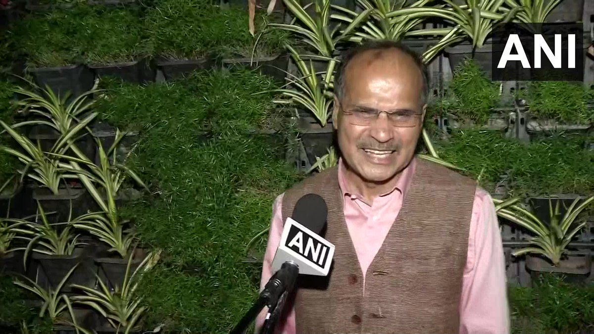 ANI's tweet photo. West Bengal | SIT is of no use. I will meet President of India over #Birhum incident, will suggest him to consider (imposing) Article 355 in the state. Law and order situation getting worse worse, people feel unsafe in Bengal: Adhir Ranjan Chowdhury, Congress https://t.co/VsCV6qk75w