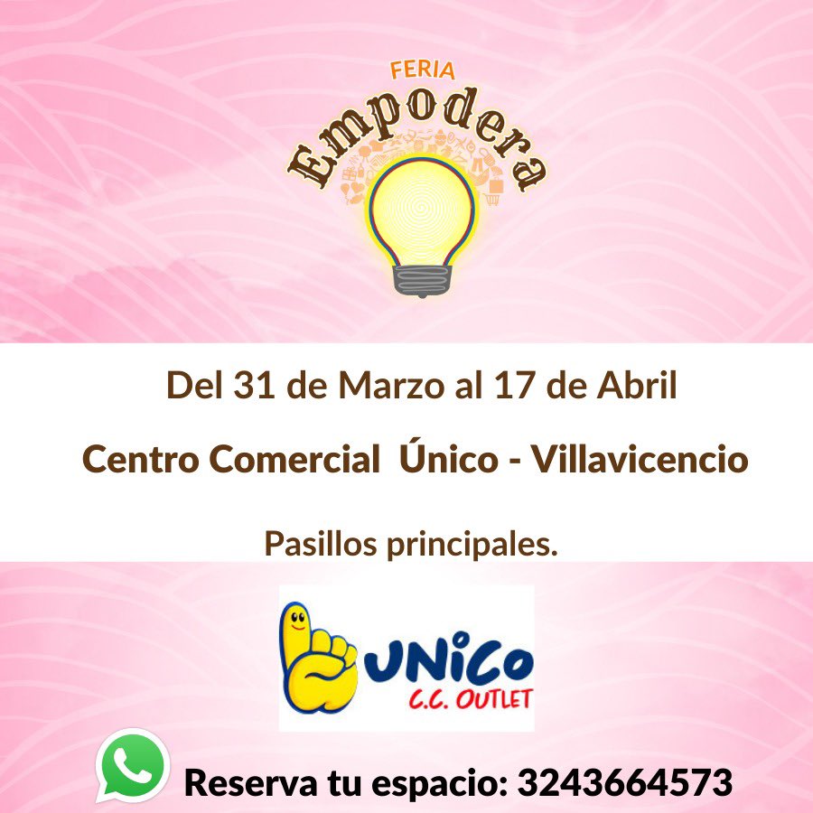 expomallco's tweet photo. 💗Amamos visitarlos Villavo. 

💡Es por eso que abrimos nuevas convocatorias para esta linda ciudad. 

Queremos que vivas la experiencia con nosotros.
✨Logremos juntos el exito. 

💥Escríbenos, postula tu marca y participa. 

#emprende #villavo #exito #mesrosa https://t.co/gQlybnAKHj