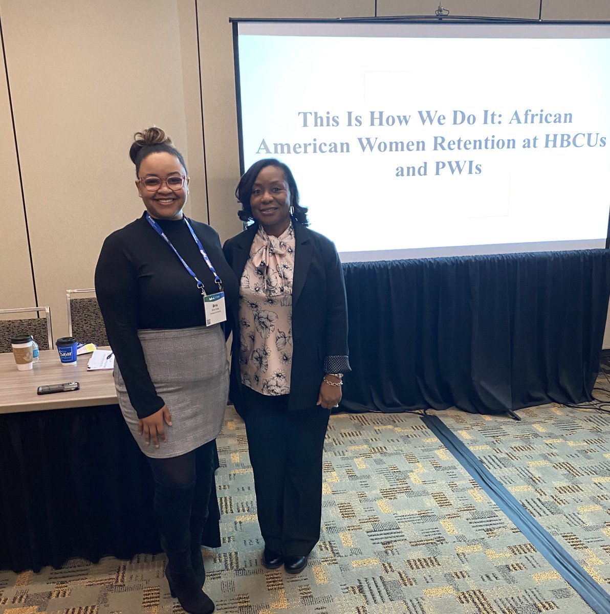 ParynWallace's tweet photo. One of my better professional days. I had the honor of presenting at #NASPA22 with my colleague from Clarkson University. Wished VP Dennis Pruitt a happy retirement after 40 years at UofSC (VP when I was a GradAssistant). Met many new colleagues.#educationalleadership #UofSC https://t.co/H6i1AOQscy