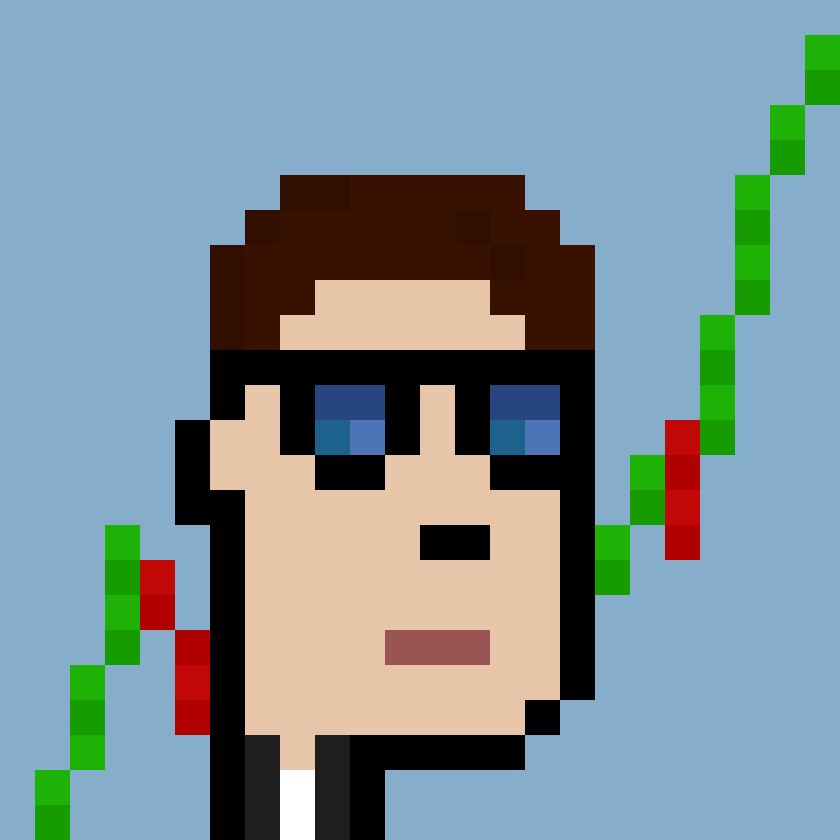 HeroesPunks's tweet photo. Is that the Ethereum chart in the background?

This Broker Punk rules the stock market.

#nft #nfts #nftart #nftartist #nftcollector #nftcollectors #nftcommunity #nftdrop #nftdrops  #nftproject #polygonnft #openseanft #pixelart #cryptopunks #ethereum https://t.co/XxN64DRAx8