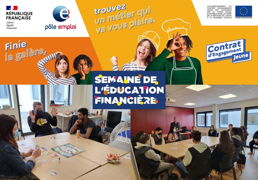 [#TousMobilisés]  💵 C'est la Money Week (bit.ly/3CZYqGu) avec la <a href="/Educfi_BDF/">EDUCFI</a> , #AvecPôleEmploi Béthune et Lucie, Florian, Fanny ...
Tous ont signé le Contrat d'Engagement Jeunes 
👉 cutt.ly/EPzHpaE🗺️