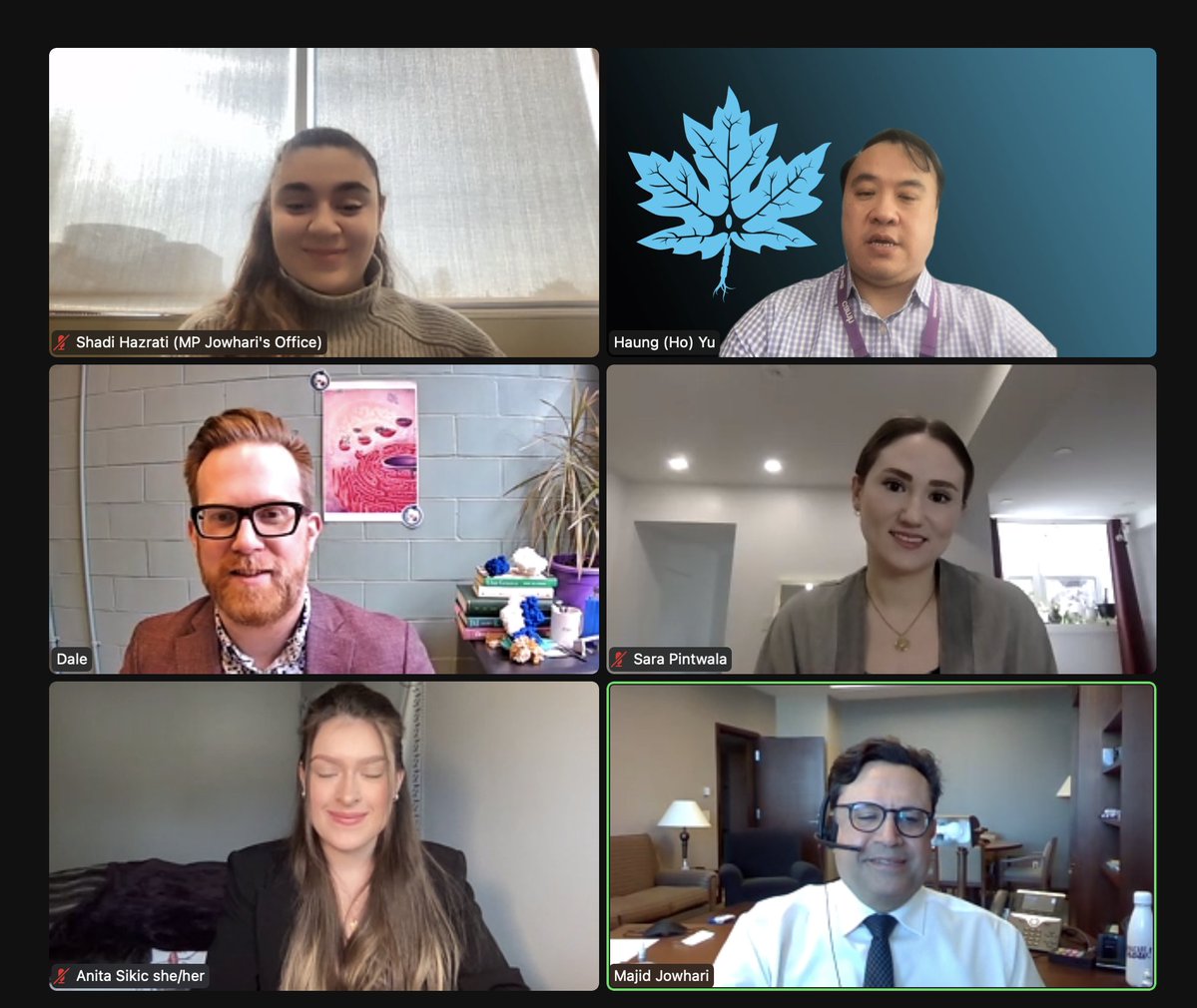 thatsleepneuro's tweet photo. Just had a great meeting with MP @MajidJowhari and Shadi Hazrati to discuss our recommendations for increased support for fundamental research through the tri-councils. Thank you for taking the time! #CANhillweek @SikicAnita @DrDDOM @CAN_ACN https://t.co/XzTJYnYDiW