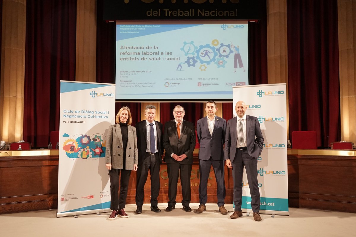 📌Ahir es va celebrar 1a jornada presencial del #CicleDiàlegsUCH sobre l'afectació de la reforma laboral a les entitats de salut i social

🗣️Amb Miquel Falguera, Javier Ibars, Òscar Riu i Paco Carretero

👍Amb el suport d'<a href="/empresacat/">Empresa</a> <a href="/treballcat/">Treball</a> i <a href="/FomentTreball/">Foment del Treball Nacional</a>