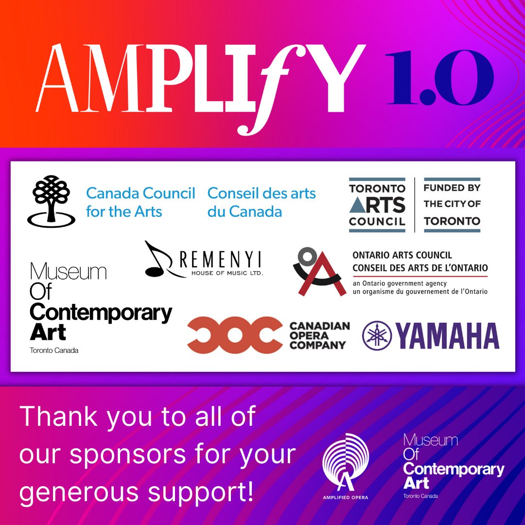 AmplifiedOpera's tweet photo. AMPLIFY 1.0 has come to a close. What a tremendous week!
We couldn't have made this possible without the generous support from our funders, sponsors and mentors.
#amplifiedopera #amplify1.0 #thankyou https://t.co/yqZsxffg7U