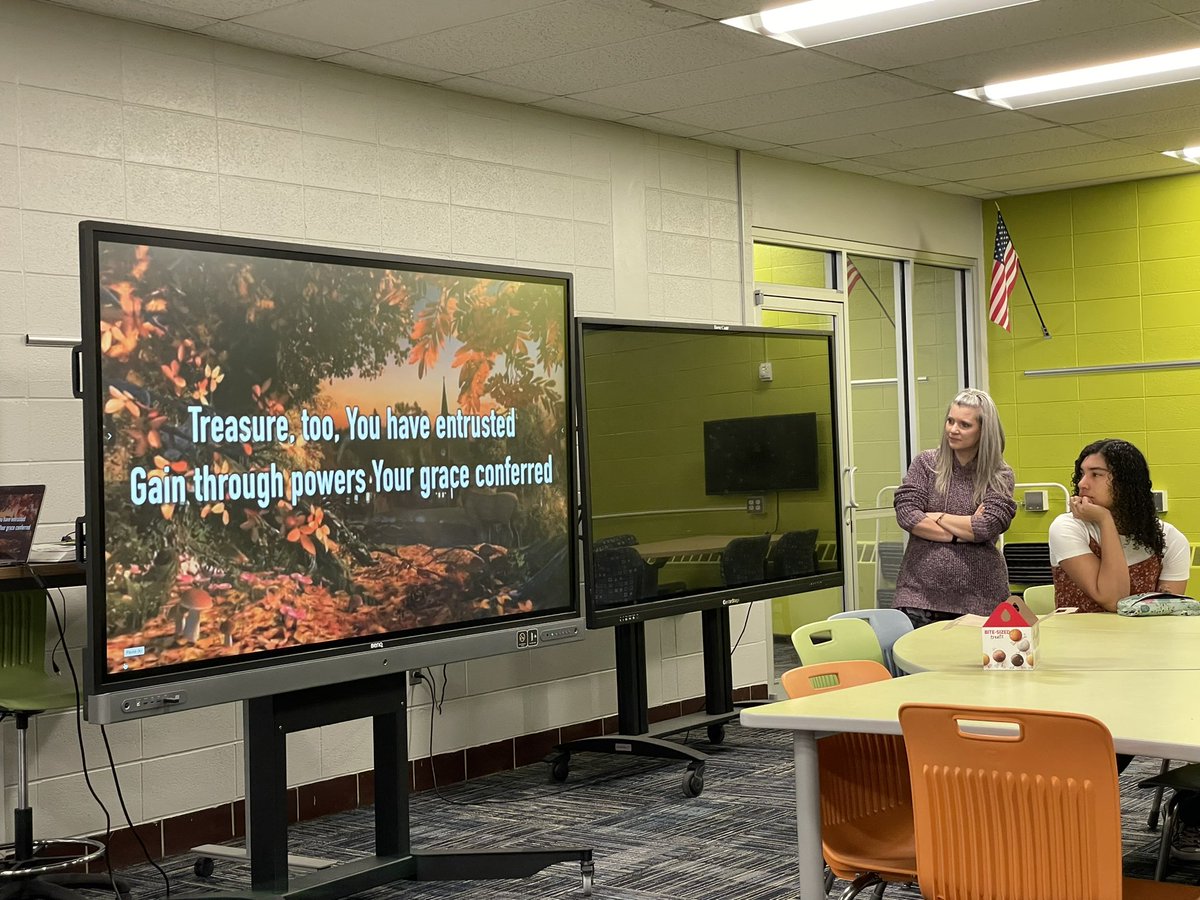FindlayHS_FCA's tweet photo. Well, thank goodness Mrs. Kellermeyer didn’t become a WORM FARMER! We sure are blessed to have her as a caring teacher at FHS and thankful for her sharing at FCA this morning! 🪱 👩🏽‍🏫 🎶 #TrojanTrue https://t.co/ZC2DlJJflk