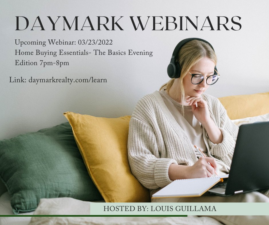 DaymarkRealty's tweet photo. Don't forget that tomorrow is our next webinar! Daymark Realty will help you learn how to prepare for a home purchase. Please sign up before the class gets full! https://t.co/RDqigfbLCJ