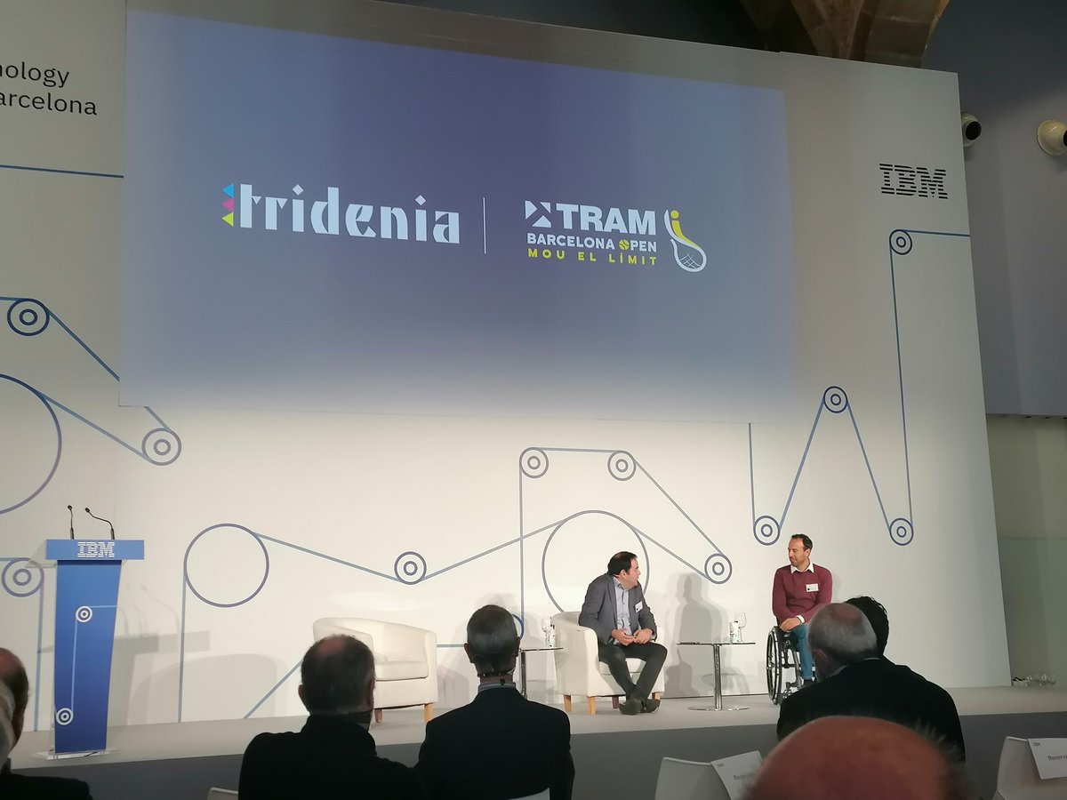 tridenia's tweet photo. Hoy, en #TechSummitBarcelona, a través de nuestro CEO, @jpuig, y con @jcoronadotenis, director del @TRAMBcnOpen, hemos presentado el proyecto de la APP del Torneo y se ha visto como la tecnología puede mejorar la vida de las personas.
Gracias a @IBM_ES por la organización. https://t.co/sOIqO0dGlY