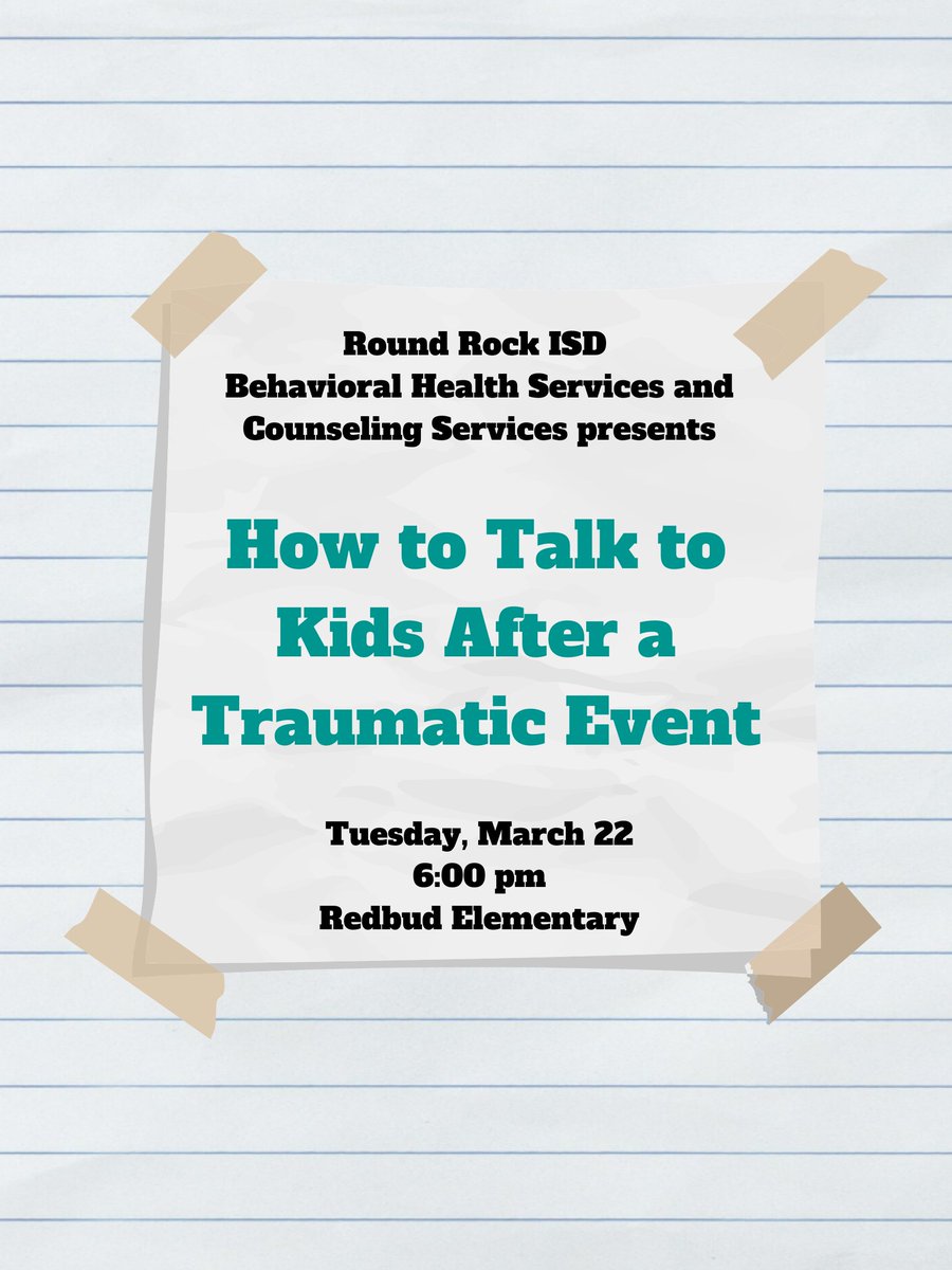 AmyLGrosso's tweet photo. Check out resources from @RRISDCounseling and Behavioral Health Services. We are also having an event tonight for families to know how to talk to kids after a traumatic event. https://t.co/nNM9I6NqO9 https://t.co/VVHn5p9Sg5