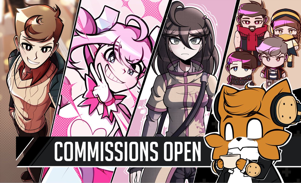 🧡 COMISSIONS OPEN 🧡

It's currently first come first serve with 5 slots open! Please DM me if you're interested. Price and T.O.S info can be found here:  djcat472.wixsite.com/portfolio/comi…