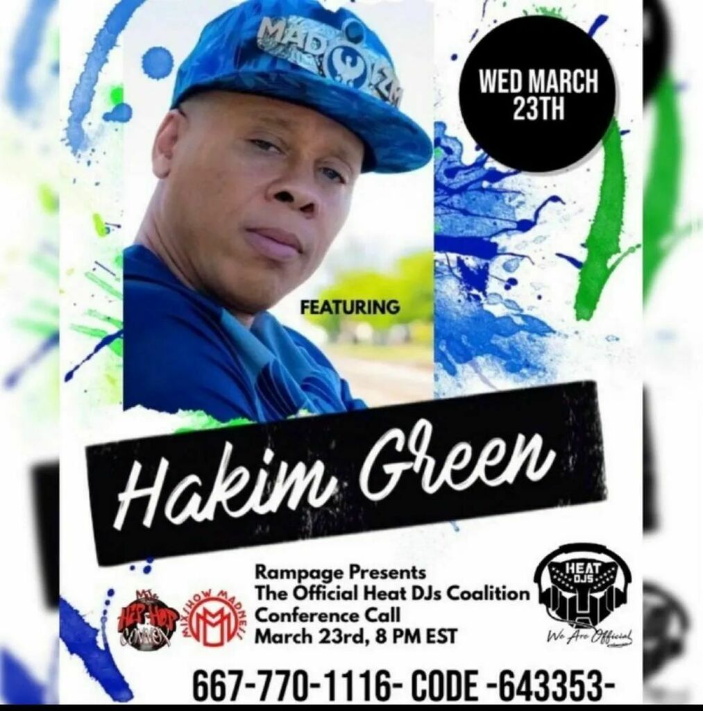 Reposted from @hakimgreen 💣💣💣ATTN ARTISTS: reserve your slot to break your new single on Our next Heat DJ Coalition Conference call on March 23rd, presented by Flipmode Squad’s 1st Lieutenant Rampage ⠀
⠀
🏆🏆 Confirmed featured guests Money-B, Hakim Green, The Alkaholiks, …