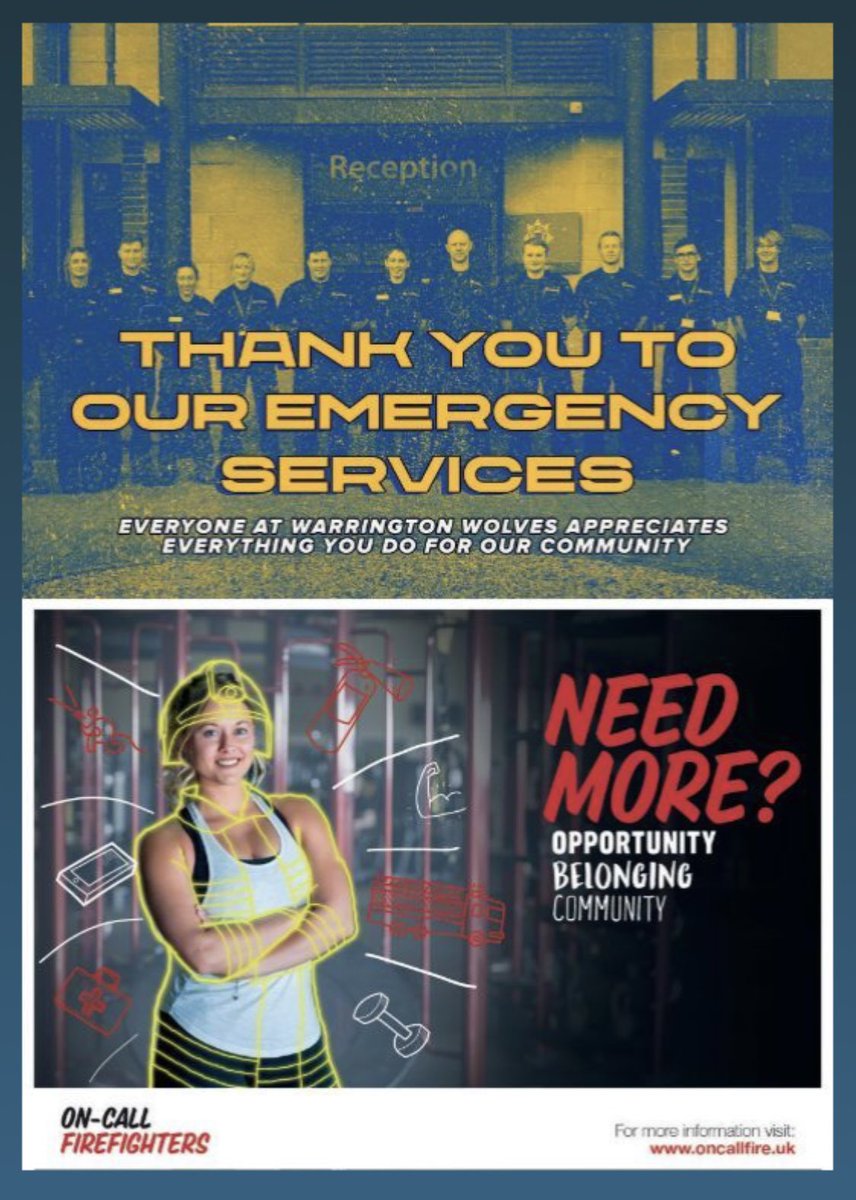 Post match interview feature in the mens programme from the weekend. All things <a href="/warrwolveswomen/">Warrington Wolves Women</a> and  <a href="/CheshireFire/">Cheshire Fire and Rescue Service</a>. As always I’m super proud to be a part of both organisations and I’m excited for this season 💛💙🐺 #thisgirlcan #warringtonwolves #firefighter #womensrugbyleague
