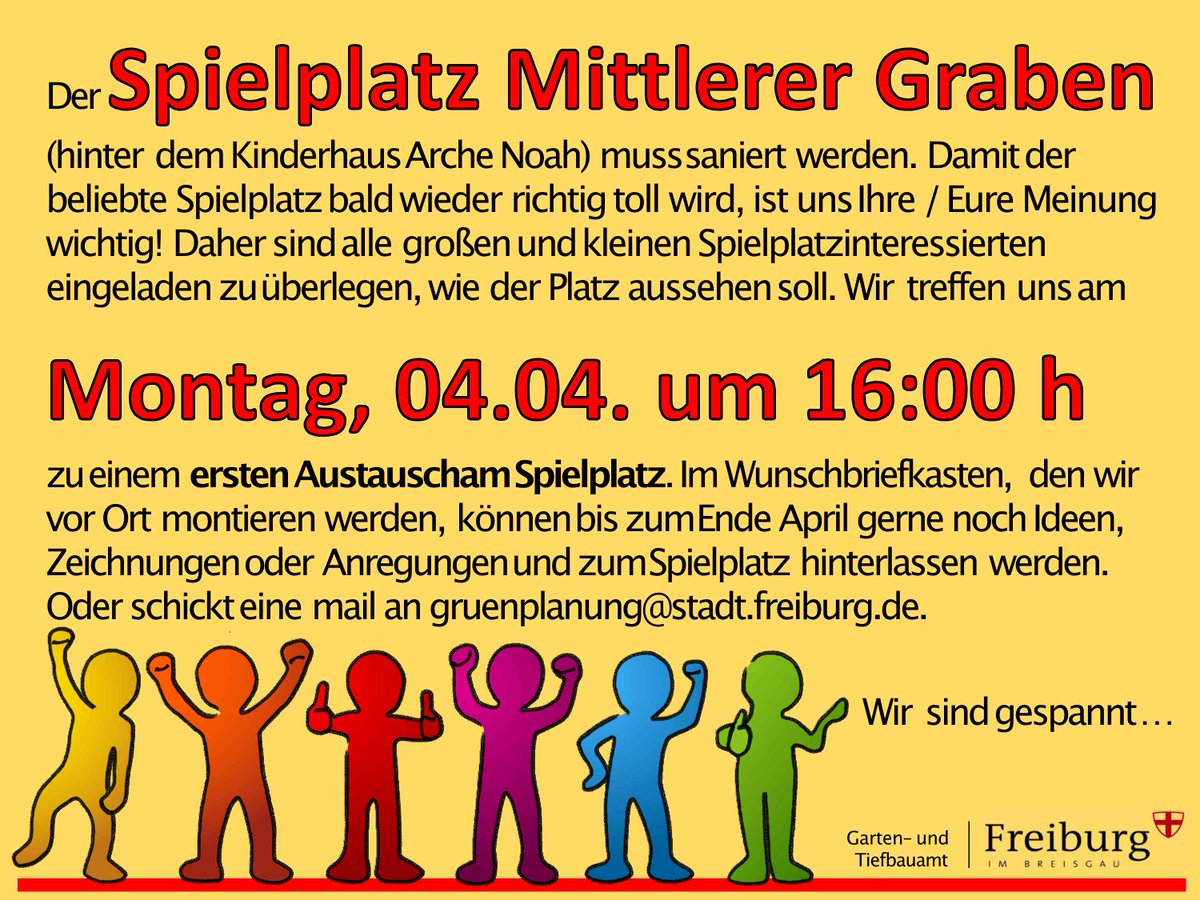 Spielplatz mittlerer Graben (hinter Arche Noah) wird neu gemacht: rieselfeld.biz/index.php/ries… #spielplatz #rieselfeld