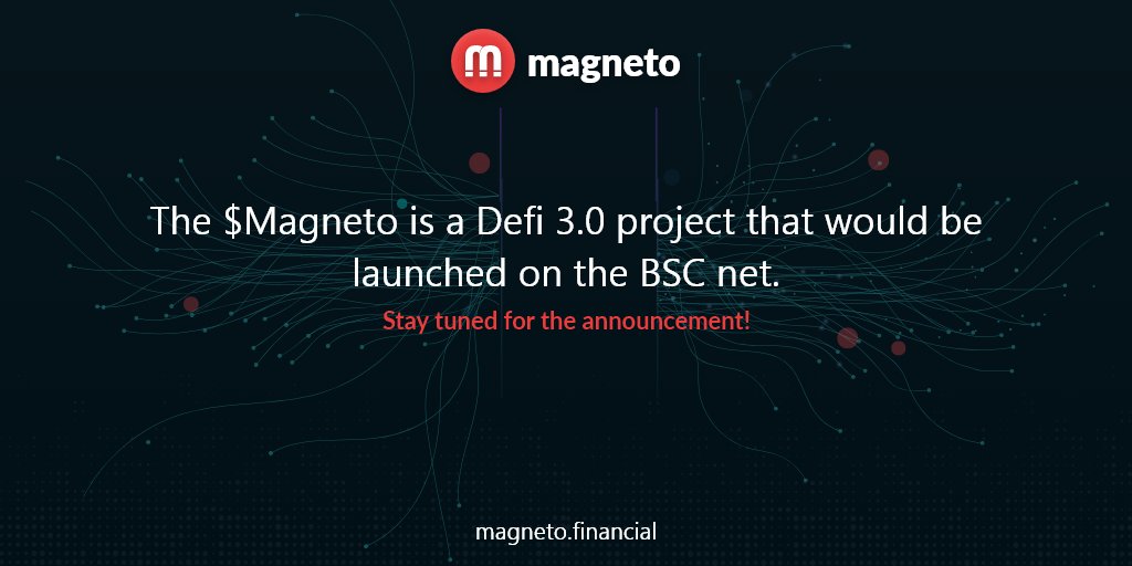 1Magneto_'s tweet photo. #BNB #tothemoon #moonshot #Magneto #blockchain #presale #nfts #token #DeFi #crypto #digitalcollectibles #NFTs https://t.co/psI8KuxkNm