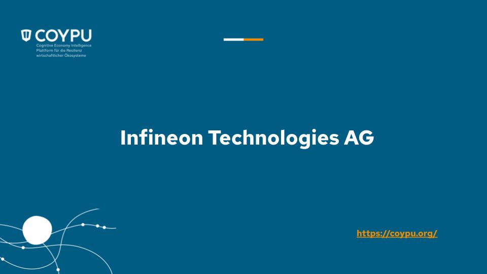 CoypuProject's tweet photo. .@Infineon bringt seine Expertise in den Bereichen Lieferketten, Halbleiter sowie semantische Technologien ins Projekt ein. Infineon sorgt weiterhin für die Koordination und Zusammenarbeit im Bereich Use Cases und führt auch einen eigenen Use Case durch. #PartnerWeek https://t.co/TUdrVXlHSp