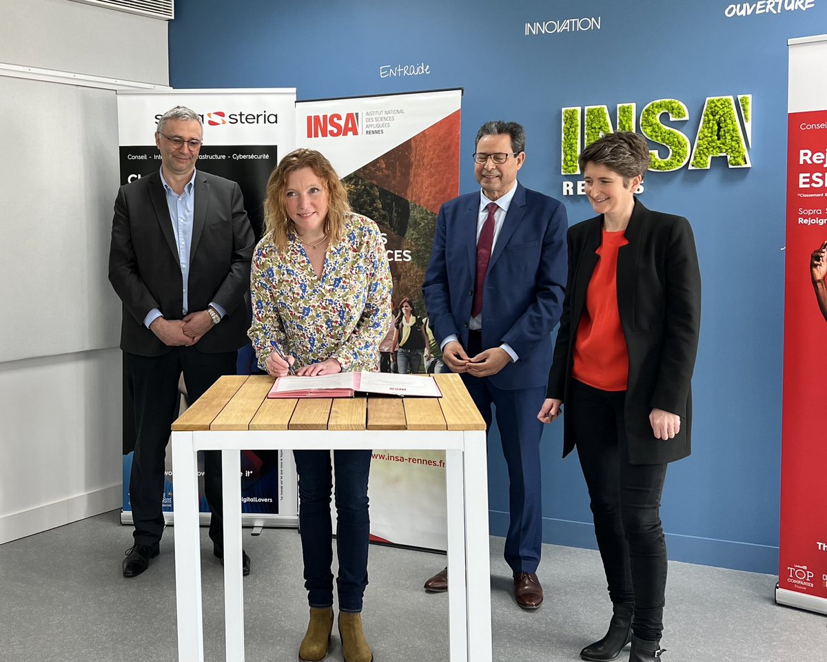 La Fondation <a href="/INSA_Rennes/">INSA Rennes</a> accueille <a href="/SopraSteria_fr/">Sopra Steria France</a> comme nouveau membre fondateur 🤝