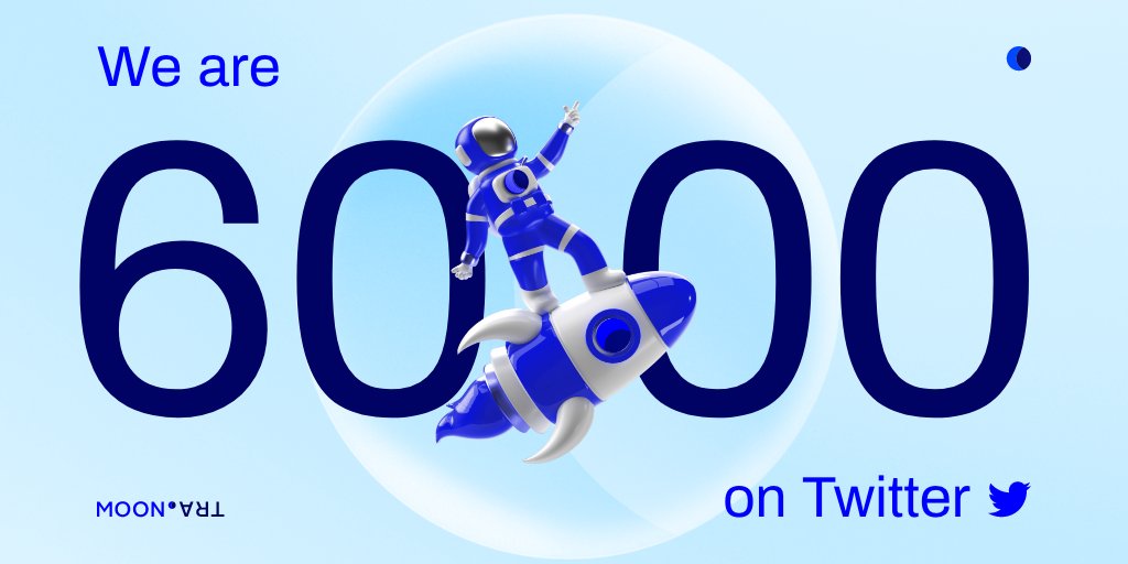 We fly! Together with you! 🚀
It's crazy what's going on the last 2 days. Over 6000 on twitter and 3400 on discord, we would never have thought that and in such a short time. 🌘

#moonart #nftmarketplace #nft