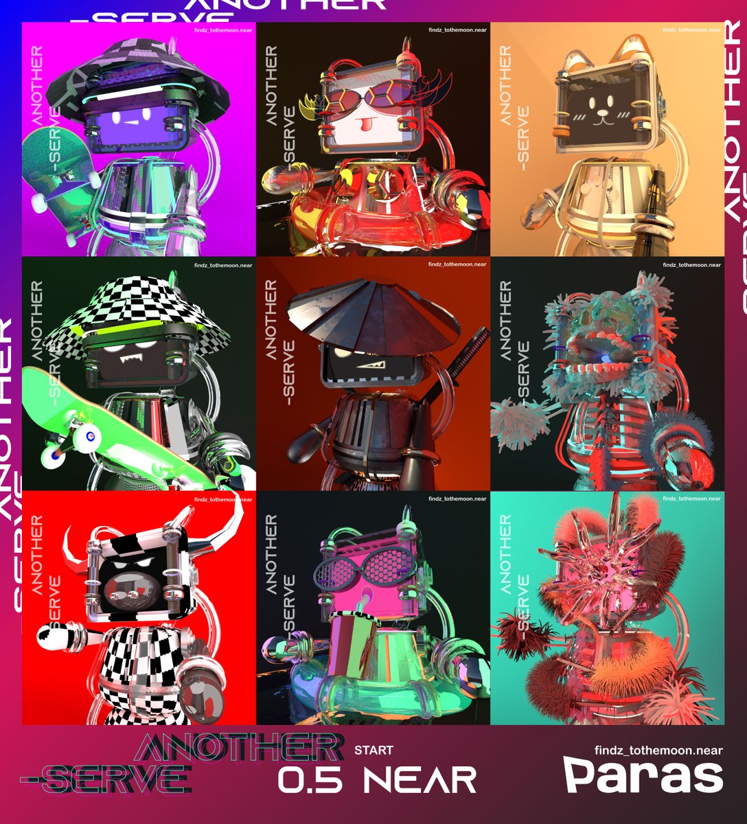 New Drop 
" 𝗔𝗡𝗢𝗧𝗛𝗘𝗥 𝗦𝗘𝗥𝗩𝗘 "
🔥paras.id/collection/ano…
Start 0.5 #NEAR 
<a href="/ParasHQ/">Paras</a> 

 3D pfp 
Citizen ★★★
Role ★★★★ 
Animal ★★★★  
Mutant ★★★★★ 
#NEARnft #NFTs #NFTCommunity #PARAS #NFTdrops #NFTartist #nftcollectors #NFT #NFTThaicommunity  #PARASnft