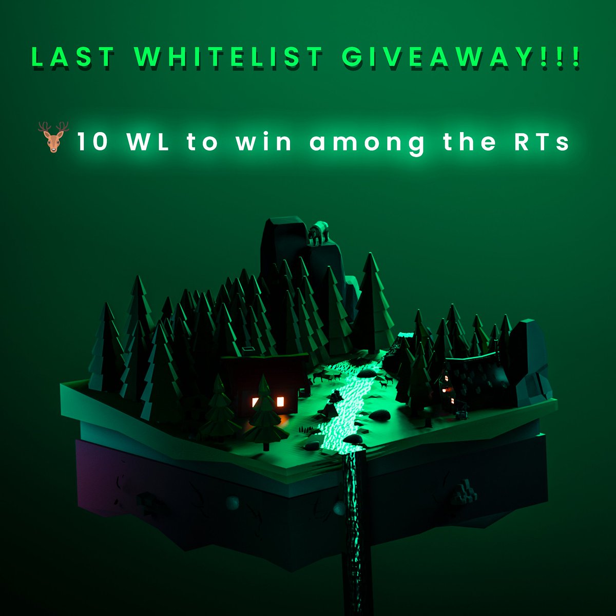 BloomDeFi's tweet photo. 🦌🦌WL GIVEAWAY🦌🦌

𝐋𝐀𝐒𝐓 𝟏𝟎 𝐖𝐋 𝐒𝐏𝐎𝐓𝐒 𝐀𝐕𝐀𝐈𝐋𝐀𝐁𝐋𝐄!

🔥10 WL to win among the RTs.

-LIKE &amp; RT!🦌 https://t.co/7HOPGJEkhq