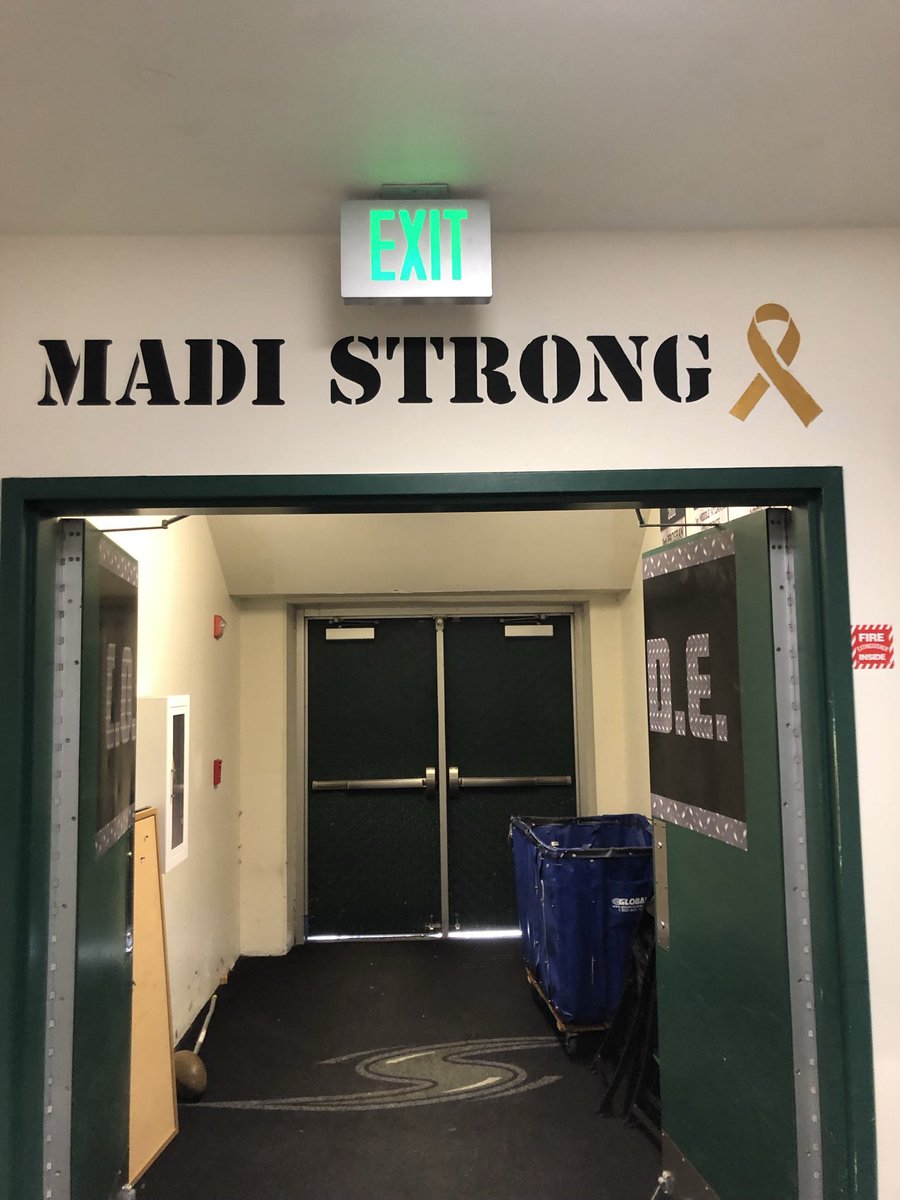 @SUMustangFB Spring practice started this week and my team surprised me with a new “Why” to the locker room as we enter the field. #MadiStrong #herfightismyfight #whatsyourwhy