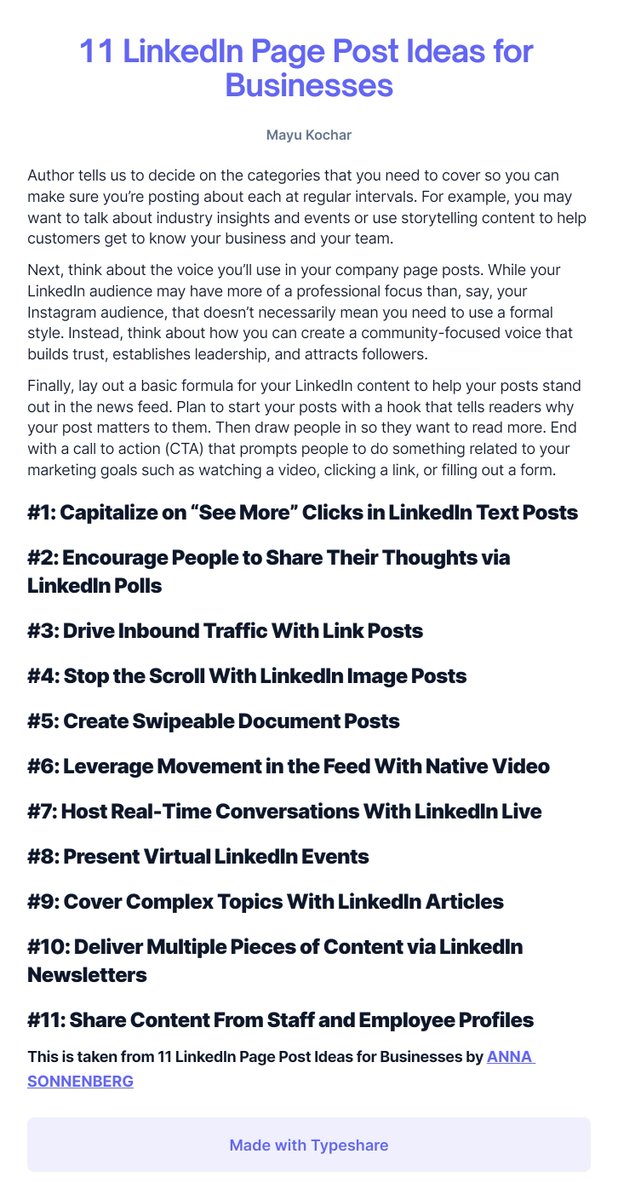 mayu_kochar's tweet photo. A beginner's guide on how to pubish posts on linkedin for business https://t.co/YOUU900F1N