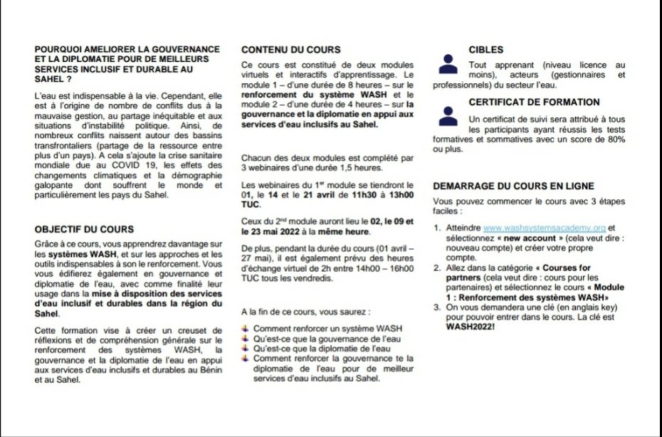PmjeRb's tweet photo. L’Institut National de l’Eau (#INE) en collaboration avec l’#IRC (International Water and Sanitation Center) avec l’appui de #IHEUNESCODelft à travers #DUPC2 propose deux (02) modules de cours en ligne pour les apprenants, professionnels et gestionnaires de l’eau. https://t.co/9GsaHWMBt2