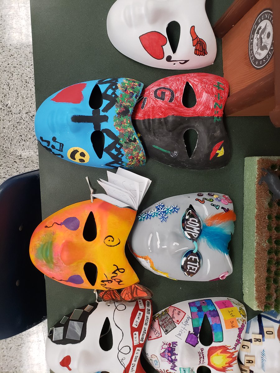 ms_greencvhs's tweet photo. Mr. Hunsucker's AP Psychology students created these fantastic Personality Masks during their Motivation, Emotion, &amp; Personality Unit. 🤩 https://t.co/ibKXFCmPzd