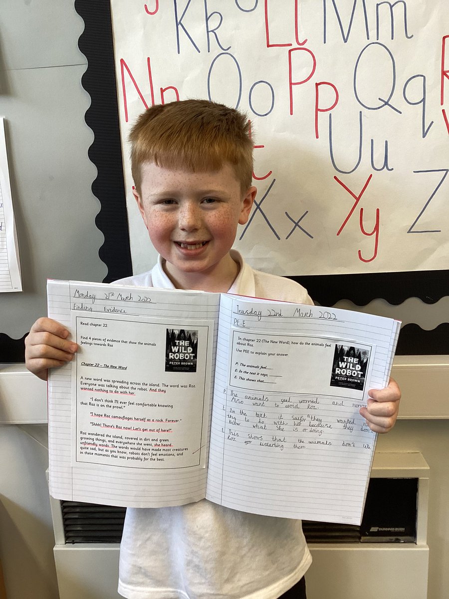 budeparkprimary's tweet photo. One the young men in 3/4LC showing his amazing presentation off. He has transferred his handwriting lesson into his guided reading work. Well done #perfectpresentation @HumberEdTrust @budeparkprimary https://t.co/eyuLXhFFdC