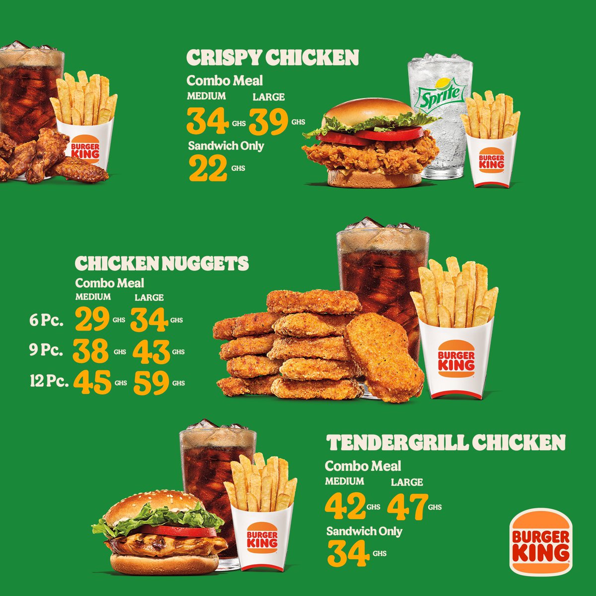 Burger King on X: Had some Ch'King yet? From Crispy to TenderGrilled our  chicken menu has a variety of tasty and delicious chicken meals for you.  Walk into any Burger King store